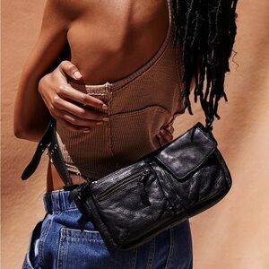 Free People leather crossbody